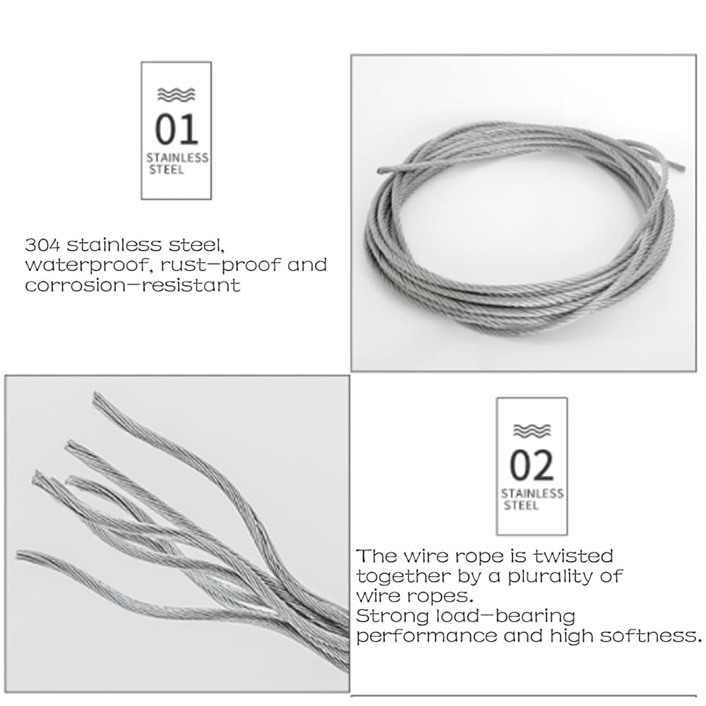 SDTC Tech 2-Pack Flexible Heavy Duty Security Cables 7x19